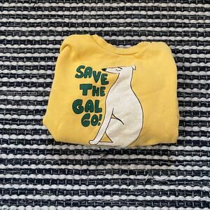 🌿Mini Rodini Save The Galgo Dog Yellow Cotton Pull On Sweatshirt 6/7Y